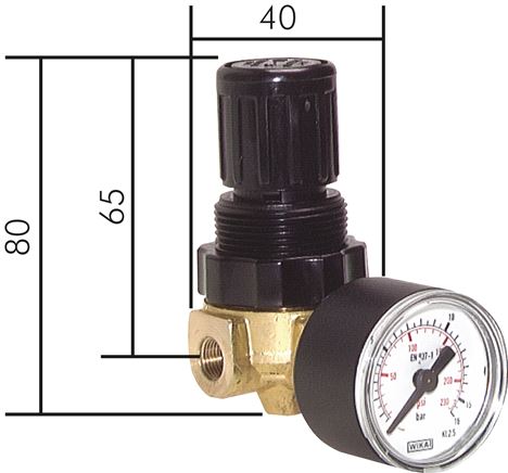 Exemplary representation: Pressure reducer for water & air - mini