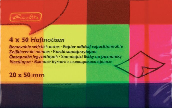 Exemplarische Darstellung: herlitz Haftnotiz 20x50 mm
