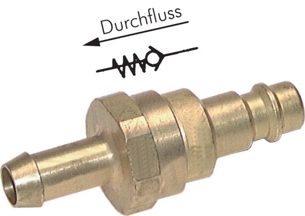 Exemplary representation: Coupling plug with non-return valve