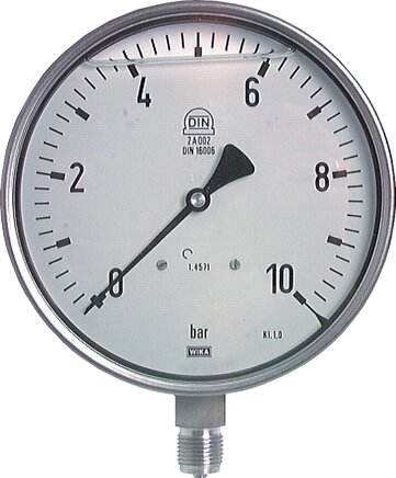 Exemplary representation: Vertical glycerine safety pressure gauge